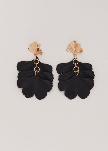 Phase Eight Black Statement Shell Drop Jewellery Black Australia | OP8195037